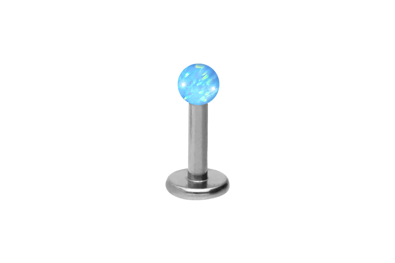 Titan Labret Piercing SYNTHETISCHER OPAL